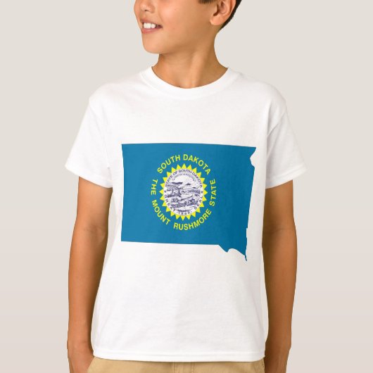 South Dakota Flag Map T-shirt (Voorkant)