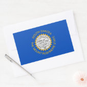 South Dakota Flag Rechthoekige Sticker (Envelop)
