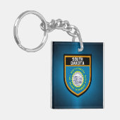 South Dakota Flag Sleutelhanger (Voorkant Links)