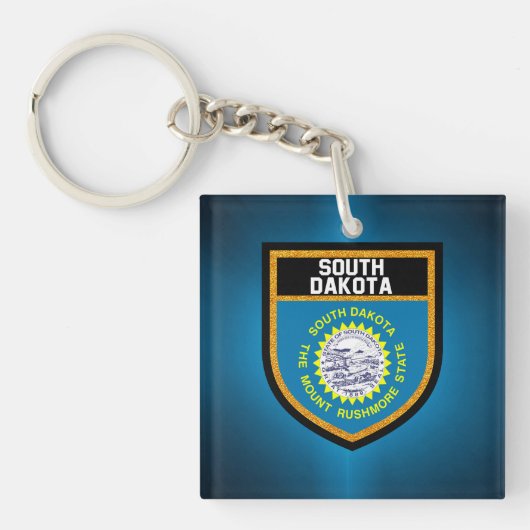 South Dakota Flag Sleutelhanger (Voorkant)