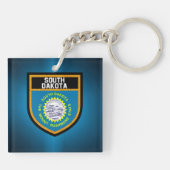 South Dakota Flag Sleutelhanger (Achterkant)