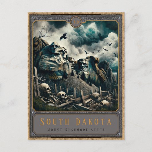South Dakota | Gotische kunst Briefkaart (Voorkant)