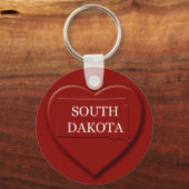 South Dakota Heart Map Sleutelhanger (Voorkant)