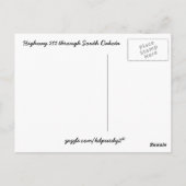 South Dakota Highway 212 Briefkaart (Achterkant)