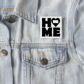 South Dakota Home Heart State Button Badge Pin (In situ)