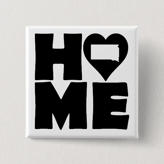 South Dakota Home Heart State Button Badge Pin (Voorkant)