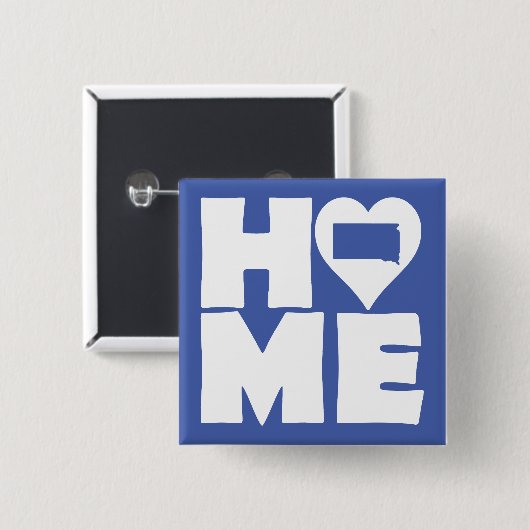 South Dakota Home Heart State Button Badge Pin (Voorkant /achterkant)