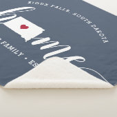 South Dakota Home State Gepersonaliseerd Sherpa Deken (3/4)