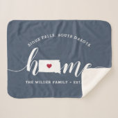 South Dakota Home State Gepersonaliseerd Sherpa Deken (Voorkant (horizontaal))
