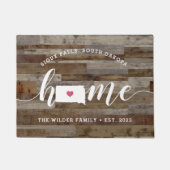 South Dakota Home State Personalized Wood Kijk uit Deurmat (Voorkant)