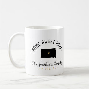 South Dakota Home Sweet Home Familie Monogram Mok