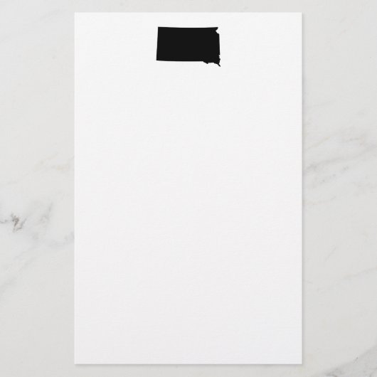 South Dakota in Black en White Briefpapier (Voorkant)