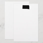 South Dakota in zwart en wit Briefpapier (Voorkant / Achterkant)