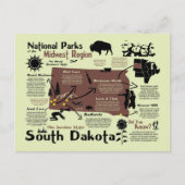 South Dakota Kaart van Nationale Parken (Voorkant)