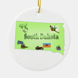 South Dakota kerstboomversiering Keramisch Ornament