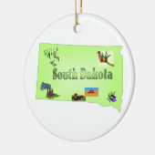 South Dakota kerstboomversiering Keramisch Ornament (Links)