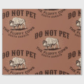 South Dakota laat de Fluffy Koeien Bison Cadeaupapier (Vlak)