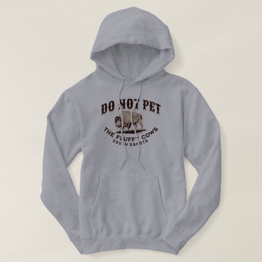 South Dakota laat de Fluffy Koeien Bison Hoodie (Design voorkant)