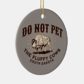 South Dakota laat de Fluffy Koeien Bison Keramisch Ornament (Rechts)
