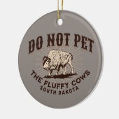 South Dakota laat de Fluffy Koeien Bison Keramisch Ornament (Links)
