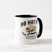 South Dakota laat de Fluffy Koeien Bison Mok (Voorkant rechts)