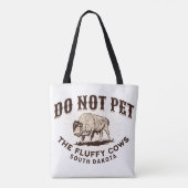 South Dakota laat het Fluffy Koe Bison Tas niet zi (Achterkant)