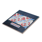 South Dakota License Bord Map keramische tegel Tegeltje (Zijkant)