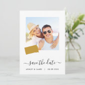South Dakota Map Wedding Save the Date Kaart (Staand voorkant)
