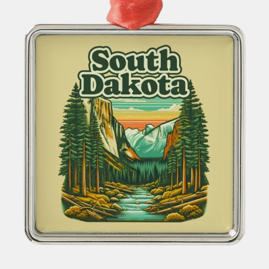 South Dakota Metalen Ornament (Voorkant)