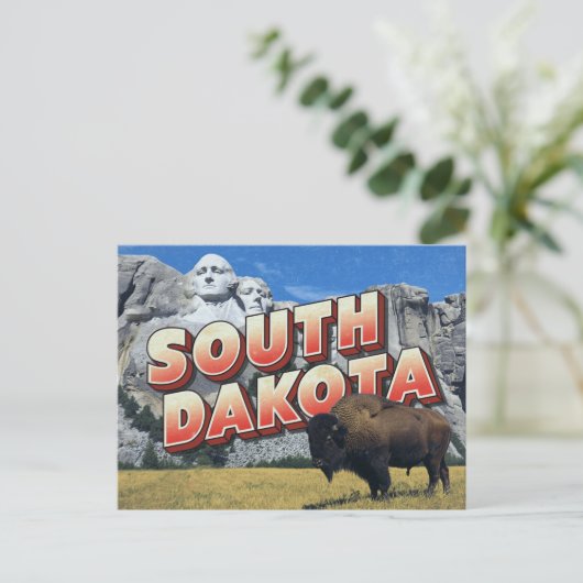 South Dakota Mount Rushmore Bison Briefkaart (Staand voorkant)