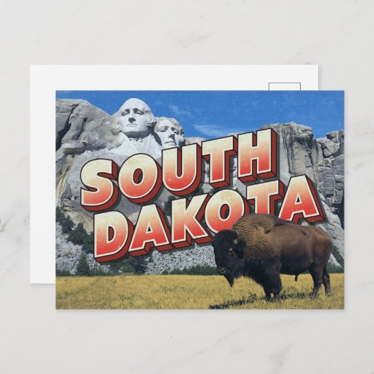 South Dakota Mount Rushmore Bison Briefkaart (Voorkant / Achterkant)