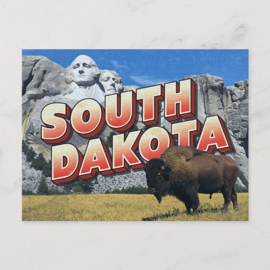 South Dakota Mount Rushmore Bison Briefkaart (Voorkant)