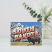 South Dakota Mount Rushmore Bizon Briefkaart (Staand voorkant)