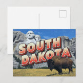 South Dakota Mount Rushmore Bizon Briefkaart (Voorkant / Achterkant)