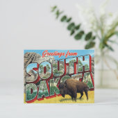 South Dakota Mount Rushmore Bizon Briefkaart (Staand voorkant)