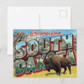 South Dakota Mount Rushmore Bizon Briefkaart (Voorkant / Achterkant)