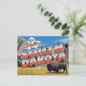 South Dakota Mount Rushmore Bizon Briefkaart (Staand voorkant)