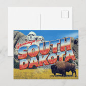 South Dakota Mount Rushmore Bizon Briefkaart (Voorkant / Achterkant)
