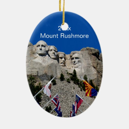 South Dakota Mount Rushmore Keramisch Ornament (Achterkant)