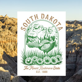 South Dakota Mount Rushmore State Travel Briefkaart