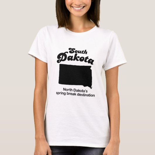 South Dakota - North Dakota&apos - Voorjaarsbreuk T-shirt (Voorkant)