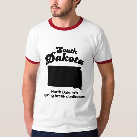 South Dakota - North Dakota&apos - Voorjaarsbreuk T-shirt (Voorkant)