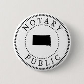 South Dakota Notary Public Ronde Button 5,7 Cm (Voorkant)