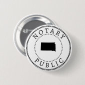South Dakota Notary Public Ronde Button 5,7 Cm (Voorkant /achterkant)