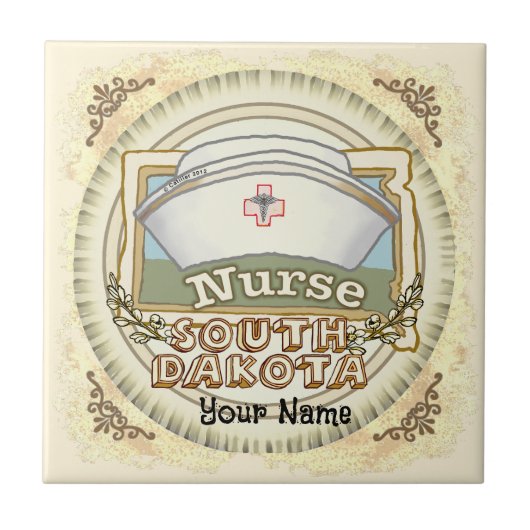 South Dakota Nurse Tegeltje (Voorkant)