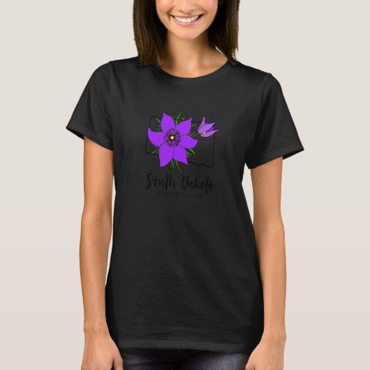 South Dakota Pasque Flower   T-shirt (Voorkant)