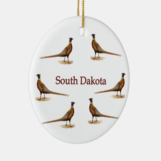 South Dakota Pheasants Keramisch Ornament (Rechts)