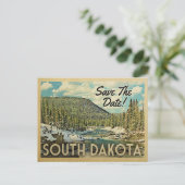 South Dakota redt de Date Mountains Snow Aankondigingskaart (Staand voorkant)