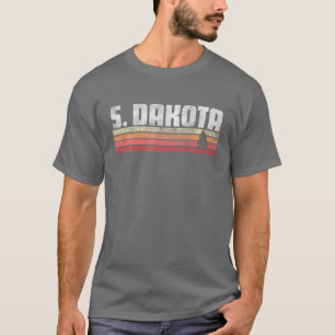 South Dakota Retro Stijl Vintage 70S 80S 90S Cadea T-shirt