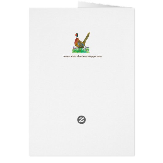 South Dakota Ring Necked Pheasant Blank (Achterkant)